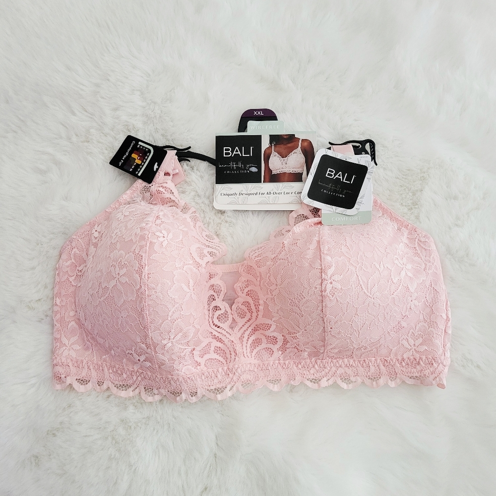 🩷BALI LACE WIRELESS CONVERTIBLE BRA SIZE 2X - Picture 6 of 9